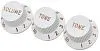 Dimarzio DM2111W Strat Replacement Knobs (1V,2T) White Набор ручек для потенциометров типа Strat.-0