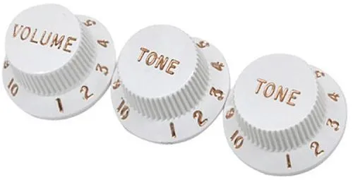 Dimarzio DM2111W Strat Replacement Knobs (1V,2T) White Набор ручек для потенциометров типа Strat.