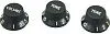 Dimarzio DM2111BK Strat Replacement Knobs (1V,2T) Black Набор ручек для потенциометров типа Strat.-0