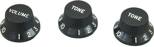 Dimarzio DM2111BK Strat Replacement Knobs (1V,2T) Black Набор ручек для потенциометров типа Strat.